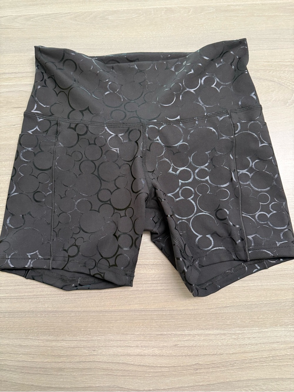 Disney Mickey Mouse Black Biker Shorts High Rise XS